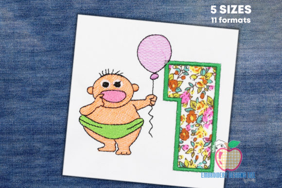 1st Birthday Baby Embroidery Design Review