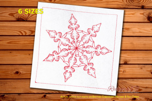 Christmas Snowflake Redwork Embroidery Review