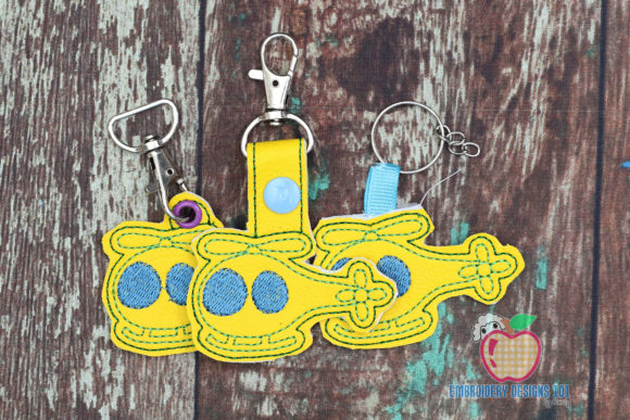 Colored Cartoon Helicopter ITH Key Fob Review