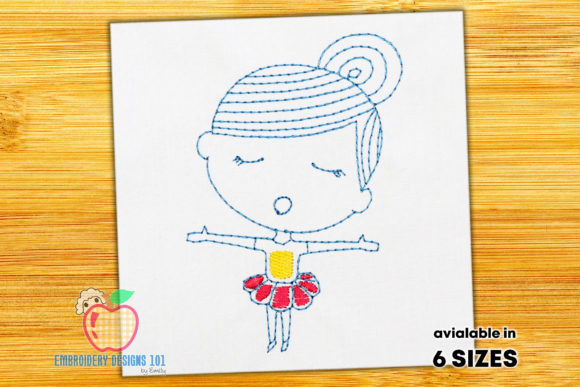 Cute Girl Spreading Hands Embroidery Review