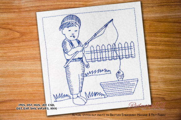 Fishing in Tub Embroidery Review