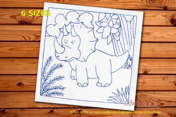 Funny Baby Triceratop Embroidery Review
