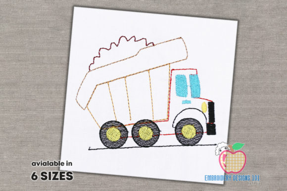 Garbage Truck Sketch Embroidery Review