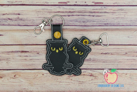 Halloween Owl in the Hoop Keyfob
