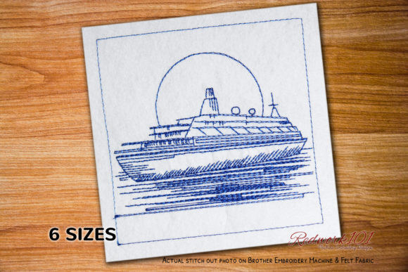 Passenger Ship Redwork Embroidery Review