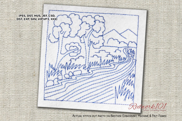 River Scene Embroidery Design Review