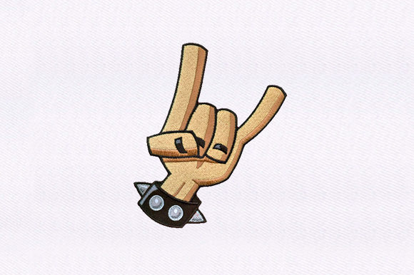 Rock on Hand Design Review for Embroidery Projects