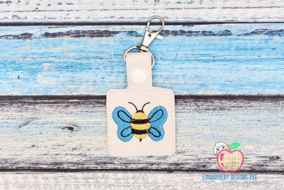 Striped Flying Bee Keyfob Embroidery Review