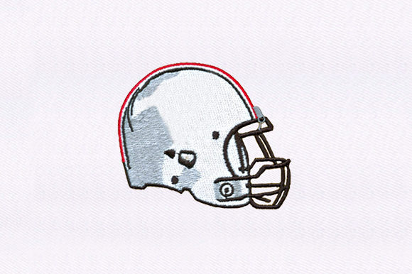 White Football Helmet Embroidery Design Review